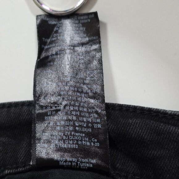 Zadig & Voltaire Jeans Mens 32x30 Black Denim Homme Strokes Noir Grunge Stretch - Picture 13 of 16